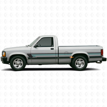 Calcomanía de vinilo lateral de puerta con triple franja para Dodge Dakota 1987-1996_2