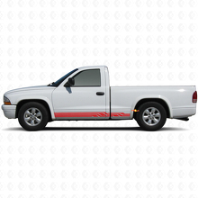 Calcomanía de vinilo para panel de puerta con franjas curvas entrelazadas para Dodge Dakota 1997-2004 3