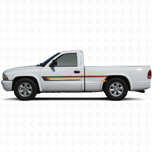 Calcomanía de vinilo lateral de puerta con triple franja para Dodge Dakota 1997-2004