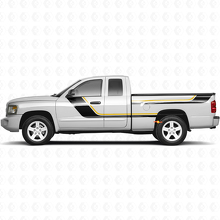 Kit de calcomanías laterales de vinilo de rayas gemelas para Dodge Dakota 2005-2011_2