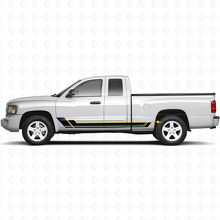 Kit de calcomanías de vinilo de franjas gemelas para paneles laterales para Dodge Dakota 2005-2011_2