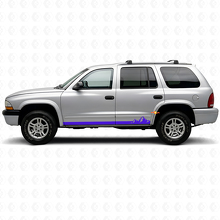 Calcomanía de vinilo de panel lateral con rayas finas de montañas para Dodge Durango 1998-2003_2
