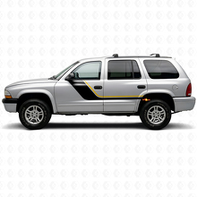 Calcomanía de vinilo de rayas gemelas para la puerta lateral Dodge Durango 1998-2003_2