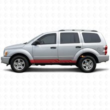 Calcomanía de vinilo para panel de puerta con franjas curvas entrelazadas para Dodge Durango 2004-2009_3