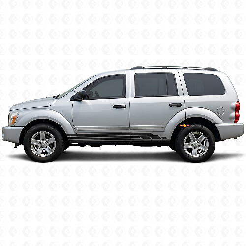Calcomanía de Vinilo para Panel de Puerta con Rayas Curvas para Dodge Durango 2004-2009 1
