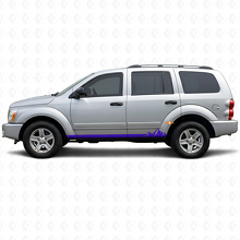 Calcomanía de vinilo con franjas delgadas de montañas para paneles laterales de Dodge Durango 2004-2009_2