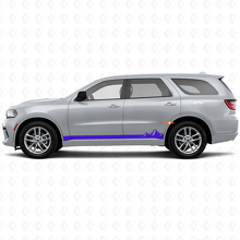 Calcomanía de vinilo para paneles laterales con rayas finas de montañas para Dodge Durango 2011+_2