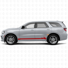 Calcomanía de vinilo para paneles laterales con rayas finas de montañas para Dodge Durango 2011+_3