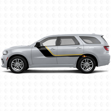 Calcomanía de vinilo de rayas gemelas para la puerta lateral Dodge Durango 2011+_2