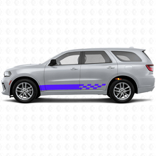 Calcomanía de vinilo para panel lateral con franjas a cuadros para Dodge Durango 2011+_2