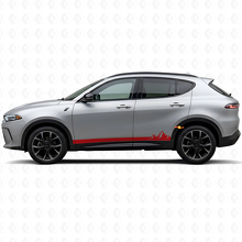 Vinilo adhesivo fino de franjas de montañas para panel lateral de Dodge Hornet 2023+_3
