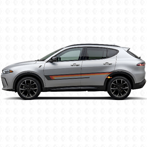 Calcomanía de Vinilo de Triple Raya para Puerta Lateral para Dodge Hornet 2023+ 1