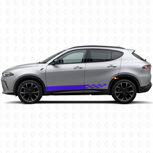 Vinilo adhesivo de panel lateral con franjas a cuadros para Dodge Hornet 2023+_2