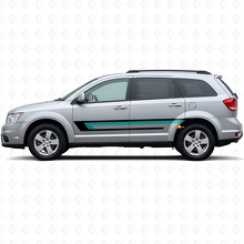 Calcomanía de vinilo de triple raya para la puerta lateral de Dodge Journey 2009-2020_2