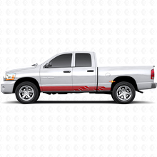 Calcomanía de vinilo con franjas curvas entrelazadas para el panel lateral Dodge Ram 1500 2002-2008_3