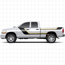 Kit de vinilos con franjas gemelas para puerta y lateral trasero para Dodge Ram 1500 2002-2008_2