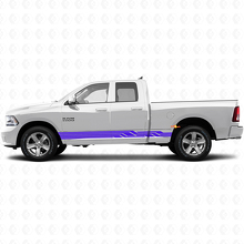 Calcomanía de Vinilo para Panel de Falda con Rayas Curvas Entretejidas para Dodge Ram 1500 2011-2018_2