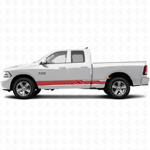 Calcomanía de Vinilo para Panel de Falda con Rayas Curvas Entretejidas para Dodge Ram 1500 2011-2018_3