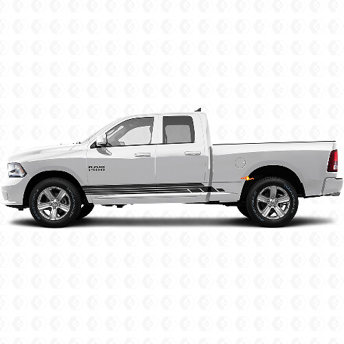 Calcomanía de vinilo curva para panel de la puerta del panel de roca para Dodge Ram 1500 2011-2018