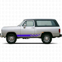 Calcomanía de Vinilo para Paneles Laterales con Rayas a Cuadros para Dodge Ramcharger 1974-1993_2