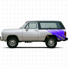 Gráfico de Salpicaduras de Lodo Vinilo Adhesivo Lateral Trasero para Dodge Ramcharger 1974-1993_2