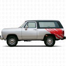 Gráfico de Salpicaduras de Lodo Vinilo Adhesivo Lateral Trasero para Dodge Ramcharger 1974-1993_3