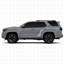 Calcomanías Laterales de Vinilo con Líneas Curvas de Carreras para Toyota 4Runner_3