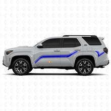 Pegatinas de vinilo con franjas laterales curvas para Toyota 4Runner_2