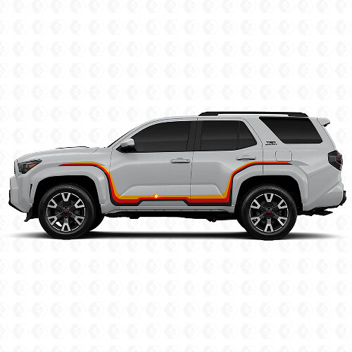 Kit de Calcomanías Laterales de Vinilo con Tres Rayas de Carreras para Toyota 4Runner