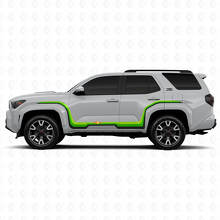 Juego de calcomanías laterales de vinilo con triple raya de competición para Toyota 4Runner_3