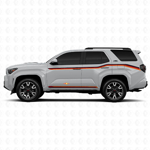 Kit de Calcomanías de Vinilo con Triple Raya de Carreras para Paneles Laterales y Puertas para Toyota 4Runner