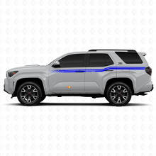 Calcomanías de vinilo con franjas laterales curvas a cuadros para Toyota 4Runner_2