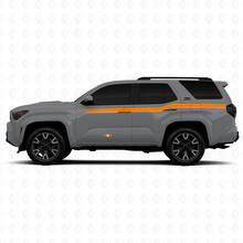 Calcomanías de vinilo con franjas laterales curvas a cuadros para Toyota 4Runner_3
