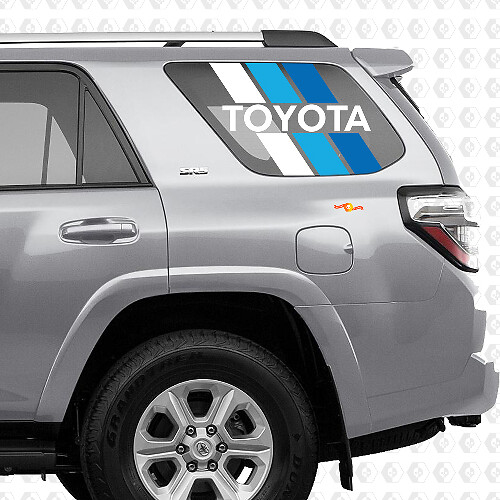 Par de Tiras Retro PRECORTADAS para Ventanas Tiras de Carreras TRD Calcomanías de Vinilo Laterales para Toyota 4Runner