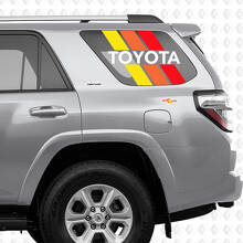 Calcomanías de vinilo para ventana lateral trasera con rayas de estilo retro para Toyota 4Runner_2
