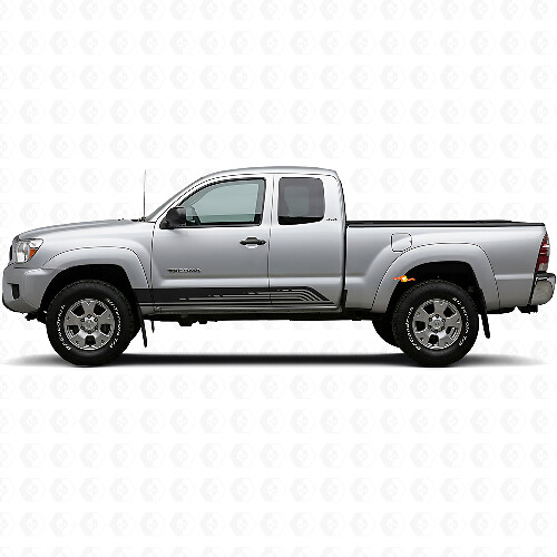 Calcomanía de vinilo para paneles laterales con líneas curvas para Toyota Tacoma 2004-2015