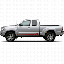 Calcomanía de vinilo para paneles laterales con rayas finas de montañas para Toyota Tacoma 2004-2015_3