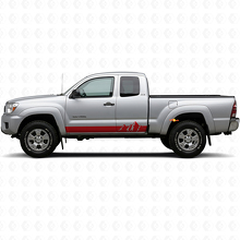 Calcomanía de vinilo para paneles laterales con franjas anchas y montañas para Toyota Tacoma 2004-2015_3