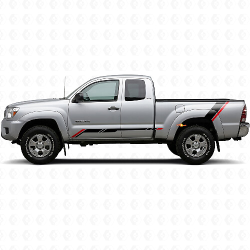 Kit de Calcomanías de Vinilo con Rayas Gemelas para Puerta y Guardabarros Trasero para Toyota Tacoma 2004-2015