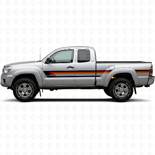 Vinilo Adhesivo Lateral de Puerta con Triple Raya para Toyota Tacoma 2004-2015