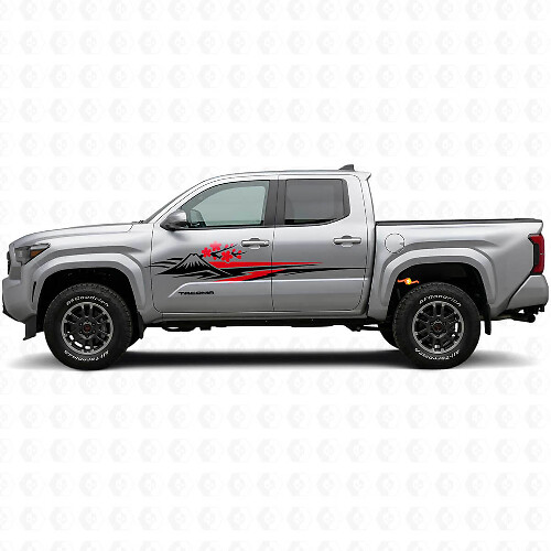 Juego de calcomanías laterales gráficas de Sakura japonesa para Toyota Tacoma 2023+