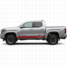 Calcomanía de vinilo con franjas estilo montaña para paneles laterales 2 para Toyota Tacoma 2023+_3