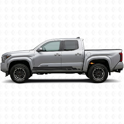 Calcomanía de Vinilo en Panel de la Puerta con Franjas Curvas para Toyota Tacoma 2023+