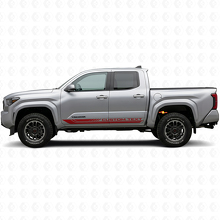 Calcomanía de vinilo para panel lateral con franjas curvas a cuadros para Toyota Tacoma 2023+_3