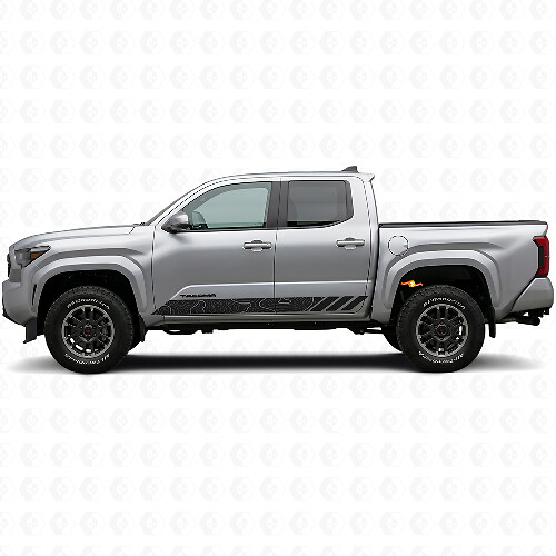 Calcomanía de vinilo de rayas estilo topográfico para puertas Toyota Tacoma 2023+