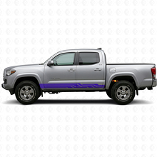 Calcomanía de vinilo para paneles laterales con rayas curvas entrelazadas para Toyota Tacoma 2015-2023 2