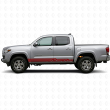 Calcomanía de vinilo para paneles laterales con rayas curvas entrelazadas para Toyota Tacoma 2015-2023 3