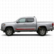 Calcomanía de vinilo con franjas curvas a cuadros para panel lateral de Toyota Tacoma 2015-2023_3