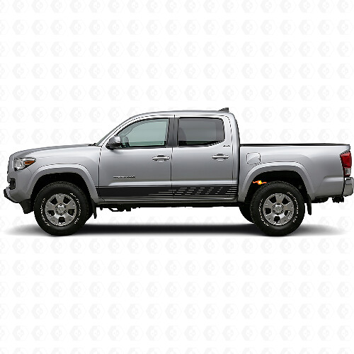 Calcomanía de vinilo perforada con franjas para paneles laterales de Toyota Tacoma 2015-2023