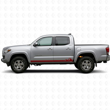 Calcomanía de vinilo de franjas delgadas de montañas para paneles laterales de Toyota Tacoma 2015-2023_3